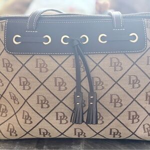 Dooney & Bourke Tan and Black Shoulder Bag